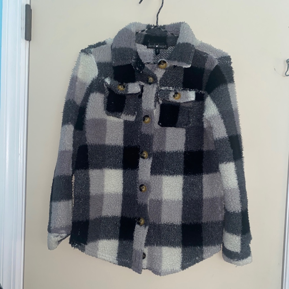 Fashion nova sherpa button up